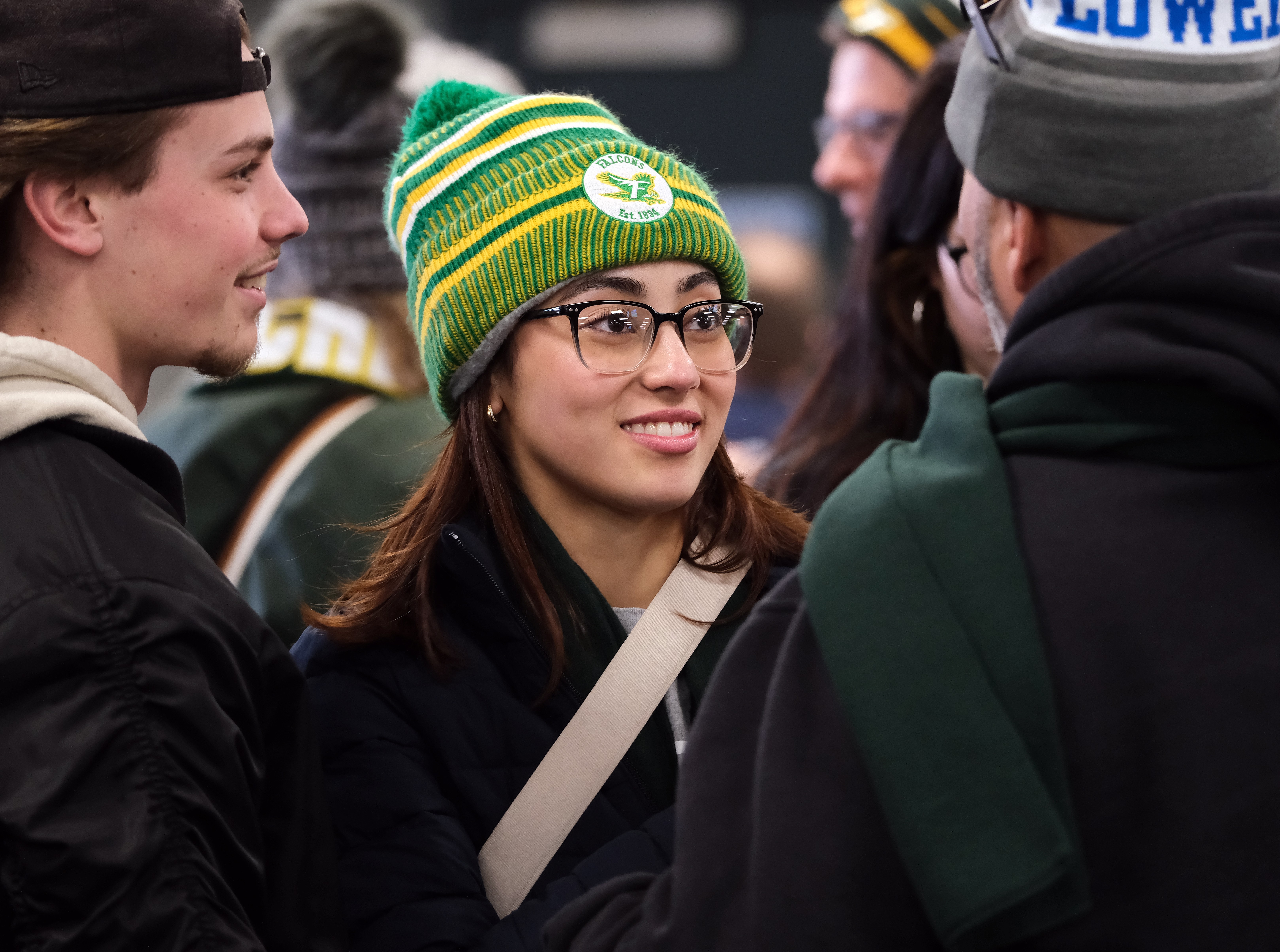Transfer Students talking in a group 